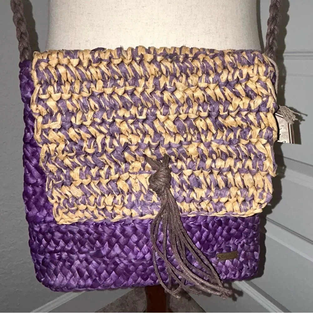 New, Sun ‘N Sand Straw Shoulder Crossbody Purse Bag - Picture 8 of 11